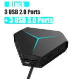 Multi USB 3.0 Hub USB Splitter TF SD Card Reader with microphone interface High Speed 6 Ports Hub For PC Computer Accessories
