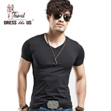 Men's V neck  Fitness T-shirts