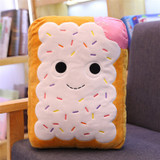 Cute Stuffed Food Cartoon Plush Hamburger Ice Cream French Fries Toy Popcorn Cake Pizza Pillow Cushion Kids Toys Birthday Gift