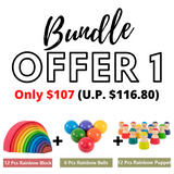 Montessori Creative Rainbow Building Blocks