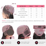 Brazilian  Hair 613 Lace Front Wig Pre Plucked  Short Bob Wig