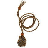 Labradorite Necklace Natural Stone Pendant Wrap Braid Necklace Macrame Necklace For Men Women Energy Necklace