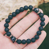 Moonstone Lava Bracelet