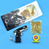 Mini Folding Rubber Band Gun Toy Keychain