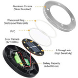 8 LED Solar Powered Ground Light