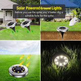 8 LED Solar Powered Ground Light