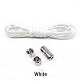 Elastic No Tie Shoelaces with Metal Lock Round End