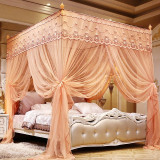 Luxury Princess Three-Door 4 Corners Post Bed Canopy Mosquito Net