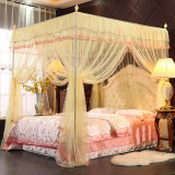 Luxury Princess Three-Door 4 Corners Post Bed Canopy Mosquito Net