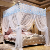 Luxury Princess Three-Door 4 Corners Post Bed Canopy Mosquito Net