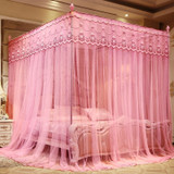 Luxury Princess Three-Door 4 Corners Post Bed Canopy Mosquito Net