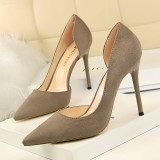 Women Pointed Toe High Heels Slip