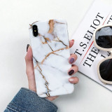 Marble Case on For Coque iphone 7 XS MAX Case Soft TPU