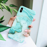 Marble Case on For Coque iphone 7 XS MAX Case Soft TPU