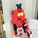 Cute Cartoon minnie Lanyard Couple phone Case