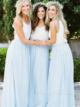 onlybridals Simple V-Neck Sleeveless Chiffon A-Line Long Bridesmaid Dress onlybridals Simple V-Neck Sleeveless Chiffon A-Line Long Bridesmaid Dress