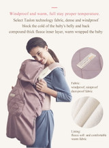 Winter baby carrier with hoodie