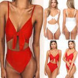 Women's Swimsuit Solid Bowknot Bikini Swimwear Beachwear Bathing Suit Women's Swimsuit Solid Bowknot Bikini Swimwear Beachwear Bathing Suit