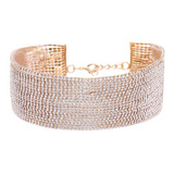 Crystal Multi-Layer Diamante Rhinestone Choker Drop Necklace