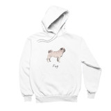 Sketch Art Pug Hoodie
