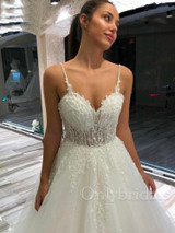 onlybridals Lace Appliques Glitter Tulle Sweetheart Summer Long Bridal Dress Spaghetti Straps Wedding Gowns Sexy Backless Wedding Dresses onlybridals Lace Appliques Glitter Tulle Sweetheart Summer Long Bridal Dress Spaghetti Straps Wedding Gowns Sexy Backless Wedding Dresses