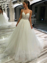 onlybridals Lace Appliques Glitter Tulle Sweetheart Summer Long Bridal Dress Spaghetti Straps Wedding Gowns Sexy Backless Wedding Dresses onlybridals Lace Appliques Glitter Tulle Sweetheart Summer Long Bridal Dress Spaghetti Straps Wedding Gowns Sexy Backless Wedding Dresses