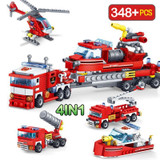 348pcs Fire Station Car Helicopter Boat Building Blocks Compatible City Firefighter Figures Trucks Bricks Toys For Children 348pcs Fire Station Car Helicopter Boat Building Blocks Compatible City Firefighter Figures Trucks Bricks Toys For Children