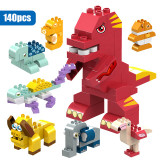 117-257PCS Duploed Series City DIY Building Blocks Creative Animals Dinosaurs Elephant Big Particle Figures Bricks Children Toys