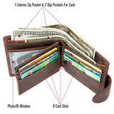 HUXLEY Zippered Folding Wallet