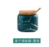 3pcs/set salt bottle ceramic seasoning jar