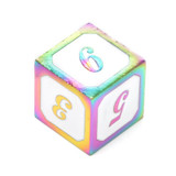 Rainbow Unicorn Prismatic Metal Dice Set