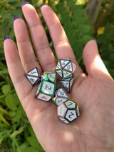 Rainbow Unicorn Prismatic Metal Dice Set