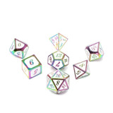 Rainbow Unicorn Prismatic Metal Dice Set