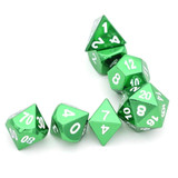 Green Flame Metal Dice Set