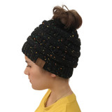 Knit Ponytail Beanie ** BUY TWO GET FREE SHIPPING**
