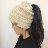 Knit Ponytail Beanie ** BUY TWO GET FREE SHIPPING**