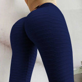 SVOKOR Solid Stripe Women Leggings High Waist Hip Fitness Leggings Fashion Push Up Workout Pants Running Breathable