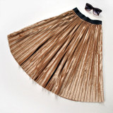 Autumn Winter Long Skirt Women Streetwear High Waisted Skinny Velvet Skirt Female Ladies Pleated Skirts Elegant Maxi Women Skirt