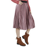 Autumn Winter Long Skirt Women Streetwear High Waisted Skinny Velvet Skirt Female Ladies Pleated Skirts Elegant Maxi Women Skirt
