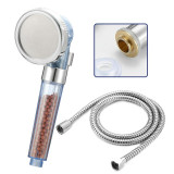 Adjustable Shower Bath Head High Pressure Handheld Shower Negative Ion Activated Ceramic Balls Shower Head Nozzle Bath Spray