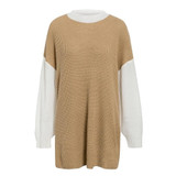Turtleneck  Color Block Knitted Pullover Sweaters
