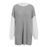 Turtleneck  Color Block Knitted Pullover Sweaters