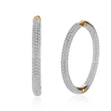 Swarovski Elements Micro Pave' Hoop Earrings Swarovski Elements Micro Pave' Hoop Earrings