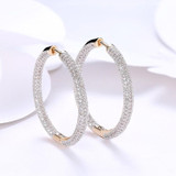 Swarovski Elements Micro Pave' Hoop Earrings Swarovski Elements Micro Pave' Hoop Earrings