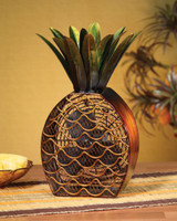 DecoBREEZE Decorative Table Fan, Desk Fan, Two Speed Electric Tabletop Fan, Figurine Fan, 7 inch, Pineapple, Copper
