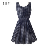 Fashion Women Sexy Chiffon Beach Dress Sleeveless Summer Sundress Floral Tank Dresses 20 Colors