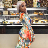 Simenual V Neck Sexy Fashion 2020 Print Women Bodycon Dresses Long Sleeve Party Clubwear Skinny Hot Pencil Midi Dress Spring New Simenual V Neck Sexy Fashion 2020 Print Women Bodycon Dresses Long Sleeve Party Clubwear Skinny Hot Pencil Midi Dress Spring New