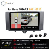 Ownice Carplay Octa Core Android 9.0 360 Panorama Car DVD GPS Navi Radio for Benz Smart 2011 2012 2013 2014 2015 DSP 4G SPDIF