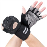 Half Finger Gym Fitness Gloves with Wrist Wrap