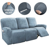 Lerinee Sofa Cover - 8Pcs/Set Recliner Sofa Covers Velvet Stretch Reclining Couch For  Living Room 3 Seats Sofa Home Decor Covers Fit Soft Washable